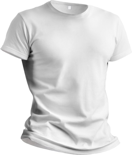 White T-Shirt 3D Mockup Cutout